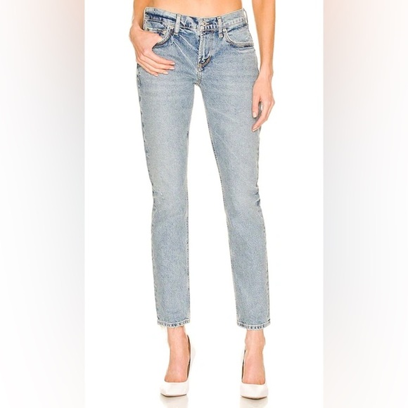 Citizens of Humanity Inga Low Rise Slim Jeans Adorn Blue Denim Rigid Women’s 24 - Picture 1 of 15